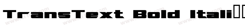 TransText Bold Itali字体转换